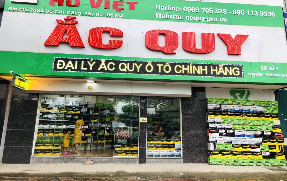 cửa hàng đại lí ắc quy HD Việt