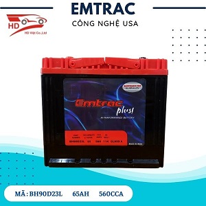 Ắc Quy Emtrac Plus 90D23R (12V - 65Ah)