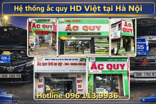 Hình ảnh hệ thống cửa hàng ắc quy tại Hà Nội của HD Việt