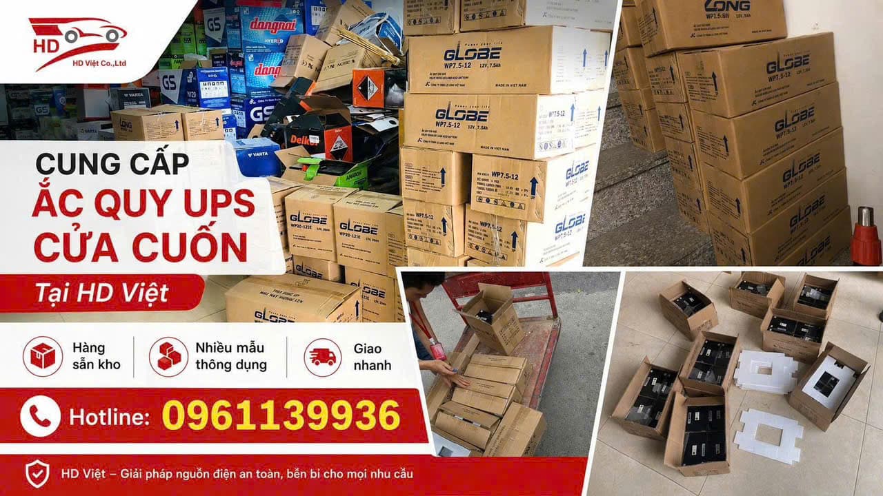 Hàng hoá ắc quy Globe được mua bán thực tế tại HD Việt